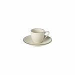 Coffee cup with saucer 0.09L, AUGUSTA, black|Natural-black|Costa Nova