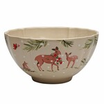 Salad bowl|serving 25cm|3.2L, DEER FRIENDS, white|Linen (SALE)|Casafina