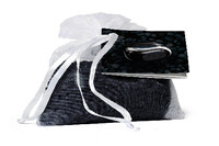 Scented bag ORGANZA, 7 x 7.5 x 3 cm, Onix|Boles d'olor