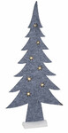 Felt fir tree, LED, grey, 34.5x7x73cm (SALE)|Ego Dekor