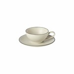 Tea cup with saucer 0.21L, AUGUSTA, black|Natural-black|Costa Nova