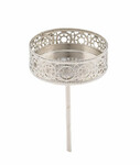 Candle holder, silver, 5.3x9.8cm (SALE)|Ego Dekor