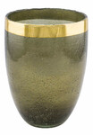 Candlestick, green/gold, 18.5x26cm * (SALE)|Ego Dekor