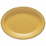 Oval tray 40x30cm POSITANO, yellow-sprinkled (SALE)|Casafina