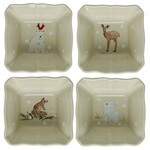 Baking dish|ramekin 10cm|0.15L, DEER FRIENDS, white|Linen, set of 4 (SALE)|Casafina