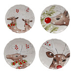 Talíř 21cm, DEER FRIENDS, bílá, set 4ks|Casafina