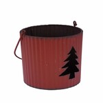 Candlestick lantern TREE, 14cm, red|Ego Dekor