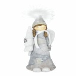 Angel with tattered dress, with tree, 27 cm, white/grey|Ego Dekor