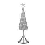 Tree decoration on a plinth with a star, 51 cm, grey/white|Ego Dekor