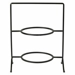 Two-level stand 27x17x34cm, PLANO, black|Metallic|Costa Nova