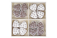 Heart decoration, box of 16 pcs | Ego Dekor