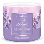 Świeca AROMATHERAPY 0,41 KG LAVENDER SUGAR, aromatyczna w słoiczku, 3 knoty|Goose Creek