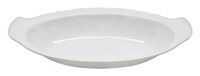 Oval gratin bowl 41cm, BEJA, white & cream (SALE)|Costa Nova