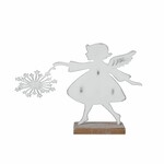 Angel decoration on a pedestal, white, 20x21x5cm, pc|Ego Dekor