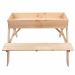 Stół piknikowy z miejscem na piasek, drewniany, 93x88x60cm|Esschert Design