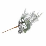 Branch with decorative fruits, white/green, 20x60x9cm, pc|Ego Dekor