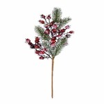 Branch with decorative frozen fruits, red/green, 15x45x6cm, pc|Ego Dekor