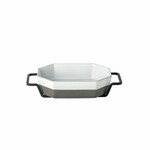 Baking dish with metal base 28x16cm, PLANO, white|Costa Nova