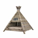 Cat house, rattan, natural, 45x45x72cm|Van Der Leeden 1915