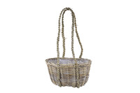 Hanging basket with rope, gray, M|Van Der Leeden 1915