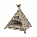 Domek dla psa, rattan, naturalny, 50x50x82cm|Van Der Leeden 1915