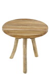 Stół z drewna tekowego, naturalny, średnica 45x45cm (WYPRZEDAŻ)|Van Der Leeden 1915