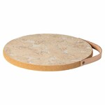 Podložka korková s koženým uchem pr.30cm, CORK COLLECTION, bílá|White-natural|Casafina