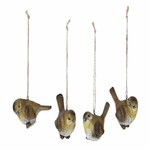 Bird curtain, natural, 7x5x4cm, package contains 4 pieces!|Ego Dekor