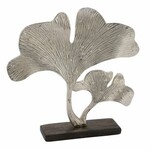 Decoration on the pedestal Ginko, silver, 23.4x5x26.8cm (SALE)|Ego Dekor