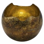 Świecznik BOWL, miedziany|złoty, 25x22cm * (WYPRZEDAŻ)|Ego Dekor