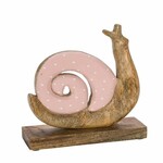 Wooden snail, pink, 22x20x2.5cm (SALE)|Ego Dekor