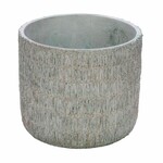 Cement planter cover, brown/gold, 10.x10.5x10.5cm (SALE)|Ego Dekor