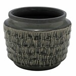 VZ 2021 Ceramic pot with patterns, grey, 19.5x17cm *|Ego Dekor