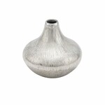 Vase dia. 12 cm, silver, dia. 12x10cm (SALE)|Ego Decor