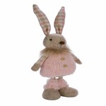 Decoration Hare, fabric, pink, 16x9x41cm (SALE)|Ego Dekor