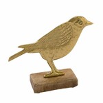 Decoration on the plinth Blackbird, gold, 15.8x5x11.3cm (SALE)|Ego Dekor