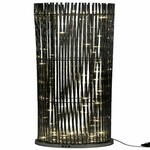 LED table lamp, aluminum, black, 60LED, warm white, 1.8m cable, 23x143cm|Ego Dekor