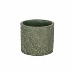 Cover for a flower pot, green, dia. 10.5x11cm (SALE)|Ego Decor
