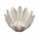 Gerbera bowl, aluminum, silver, 21x21x7cm (SALE)|Ego Dekor