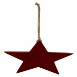 Velvet star curtain, wooden, 19.5x1x19.5cm, pc|Ego Dekor