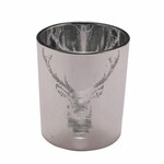 Candlestick Deer, silver, 7.5x7.5x8cm|Ego Dekor