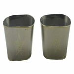 Flower pot cover Stars, silver/gold, 26x14x11.5cm, package contains 2 pieces! * (SALE)|Ego Decor