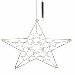 LED star curtain, 50LED, silver, 68x135cm|Ego Dekor