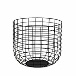 Basket TALSI, black, dia. 30x26cm|Kaheku