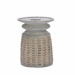 Rattan Deco candlestick, brown/grey, 8.5x8.5x25.5cm (SALE)|Ego Dekor