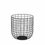 Basket TALSI, black, dia. 20x19cm|Ego Decor