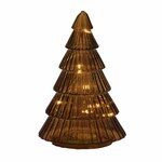 LED glass tree, brown, 8.5x26.5cm|Ego Dekor