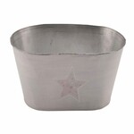 Cover for a flower pot with a star, oval, 26x15x11.5cm, pc|Ego Dekor