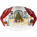 Oval tray 40x28cm THE NUTCRACKER, white|Casafina