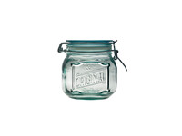 Recycled glass jar with cap 